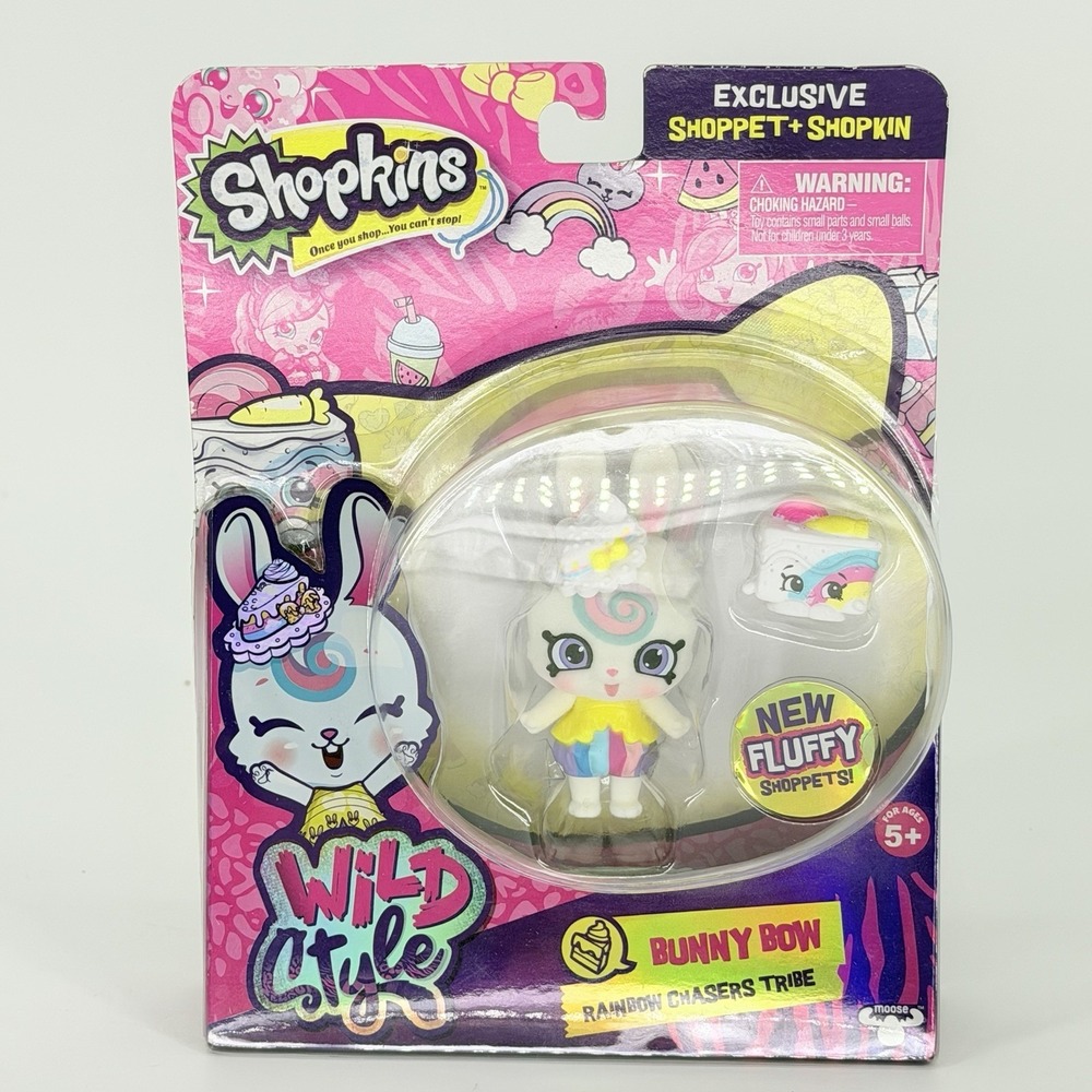 Shopkins Wild Style Bunny Bow Rainbow Chasers Tribe Fluffy Shoppet NEW Sealed - Picture 14 of 14